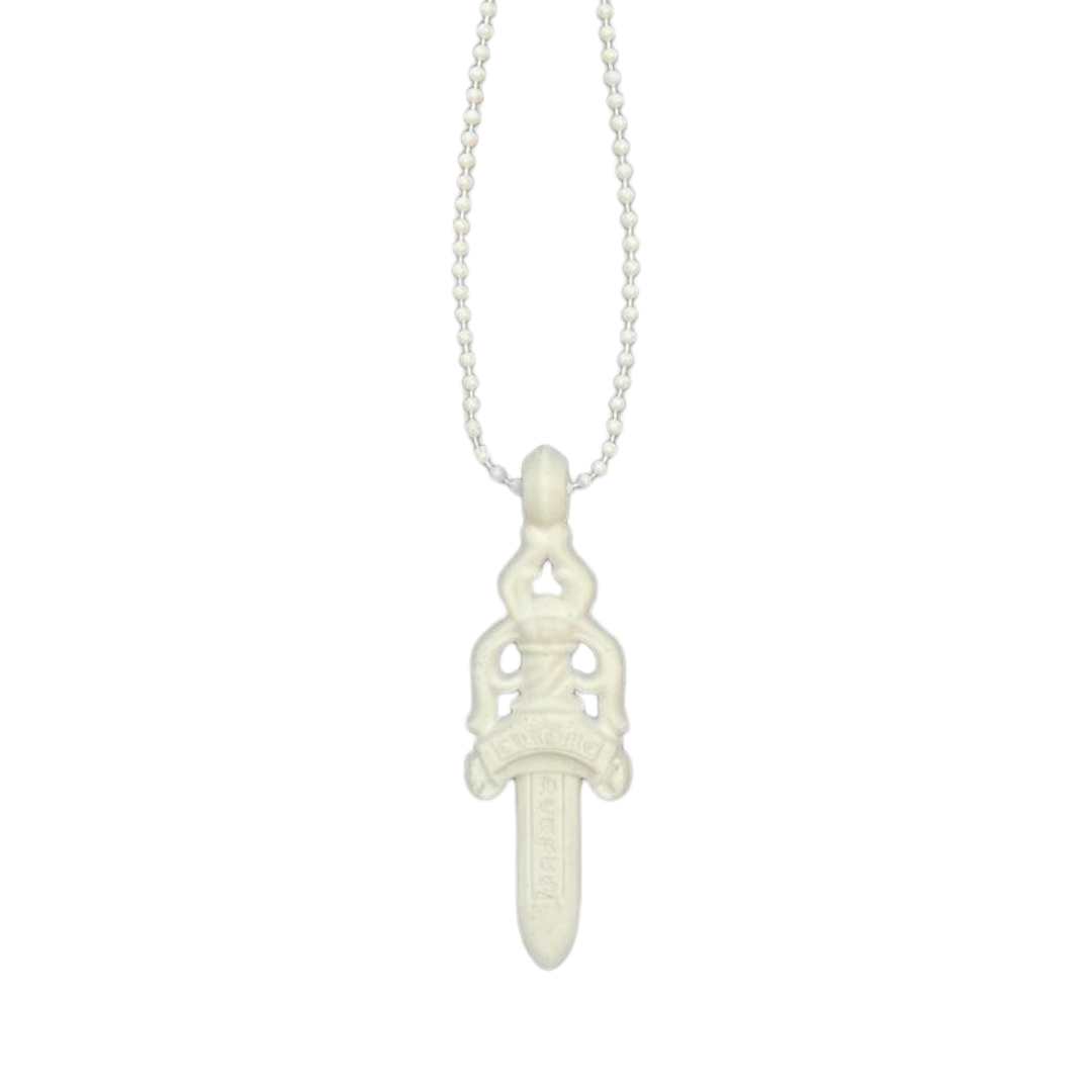 Chrome Hearts Silichrome Dagger Pendant White 