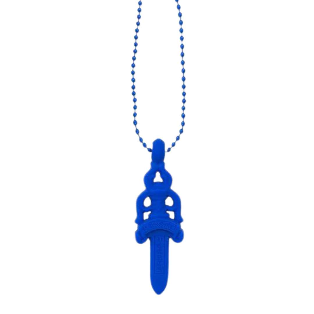 Chrome Hearts Silichrome Dagger Pendant Blue