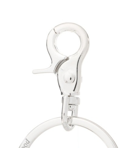 Smooth leather injected ORB heart keyring