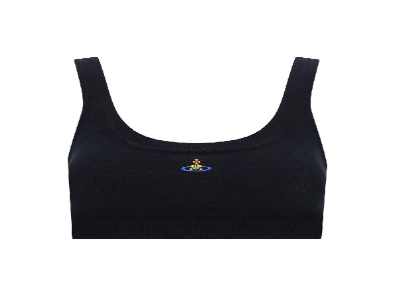 Vivienne Westwood ORB logo embroidered cropped tank top