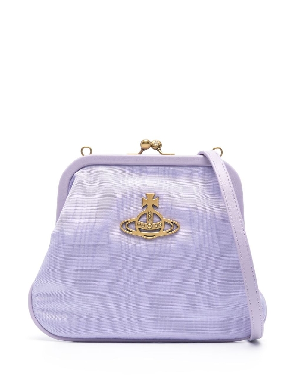 Vivienne Westwood ORB logo fabric strap clutch bag