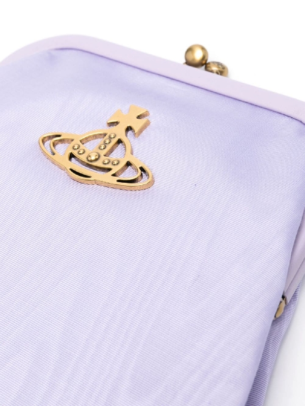 Vivienne Westwood ORB logo fabric strap clutch bag
