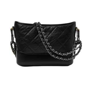 Chanel Gabrielle Small Hobo Bag Aged Calfskin & Gold Black