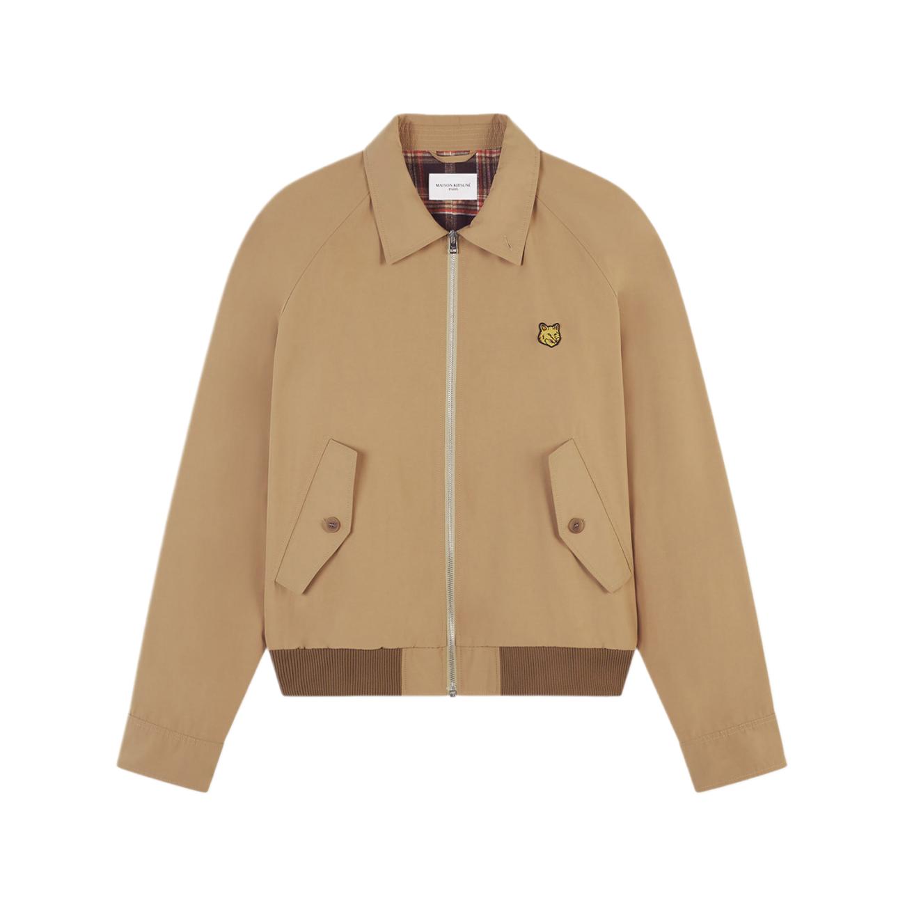 Bold Fox Patch Technical Cotton Gabardine Harrington Jacket