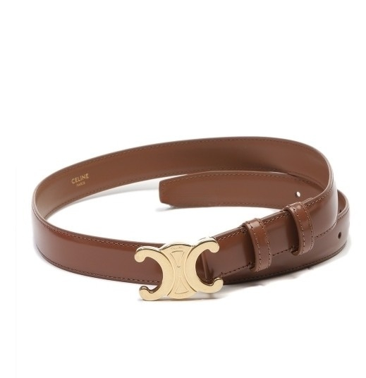 Medium Triomphe leather belt