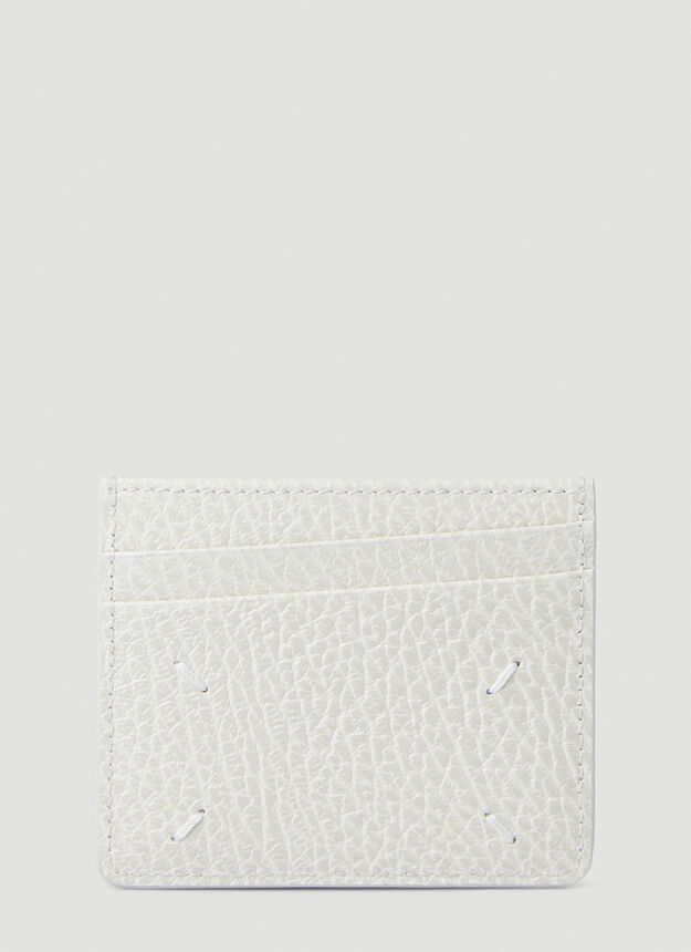 Four Stitch Card Holder in White