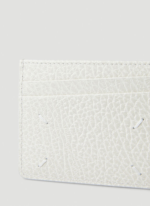 Four Stitch Card Holder in White
