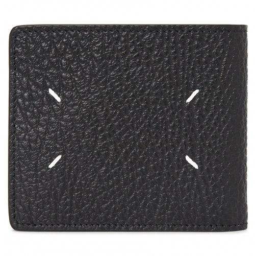 Stitch-detail leather wallet