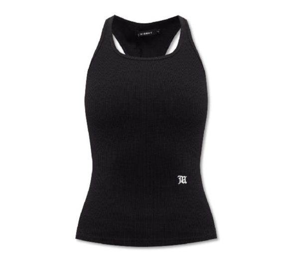 MISBHV Logo-embroidered black sleeveless top