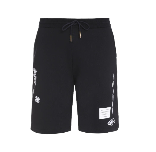 Embroidered drawstring shorts