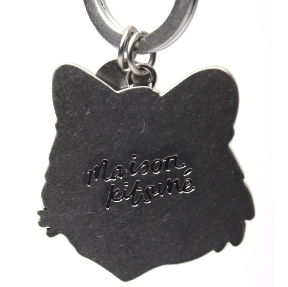 Bold Fox Head Metal Keyring