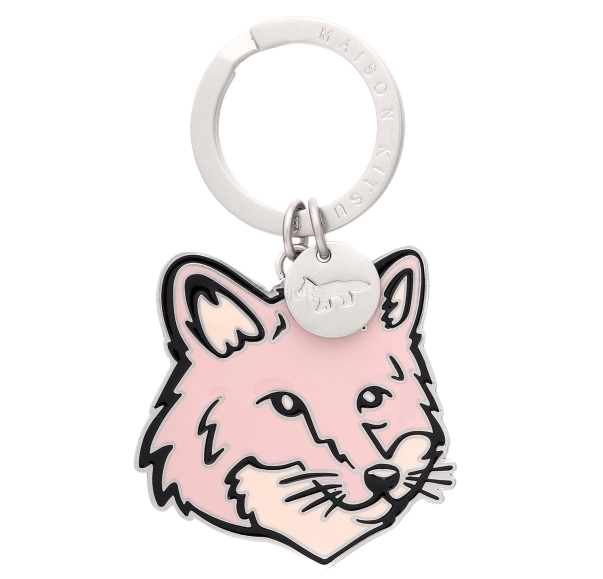 Bold Fox Head Metal Keyring