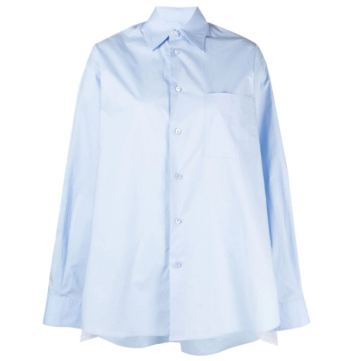 Wide sleeved striped shirt