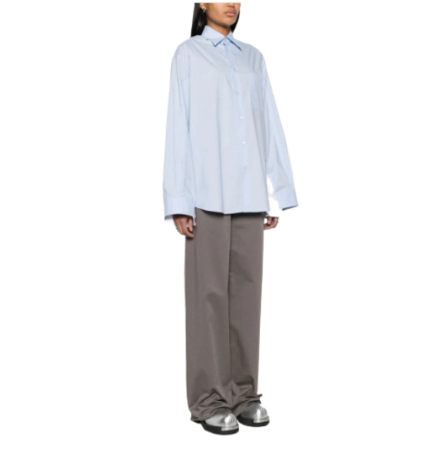 Wide sleeved striped shirt
