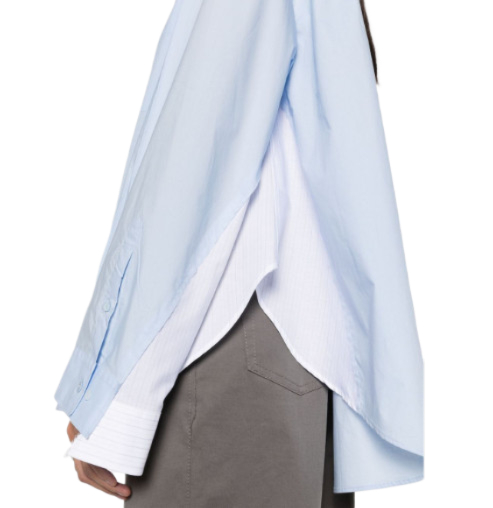 Wide sleeved striped shirt