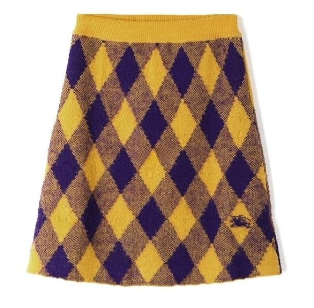 Argyle wool skirt