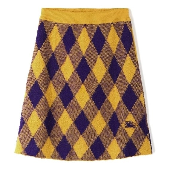Argyle wool skirt