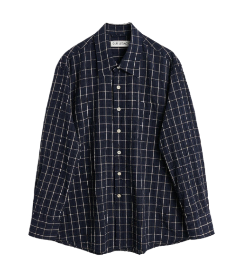 Our Legacy Above Shirt Dark Mediterranean Check