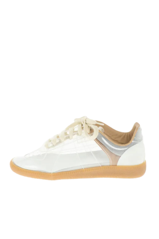 MM22 pvc sneakers with sheer upper