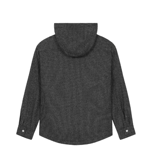 Checked hooded overshirt