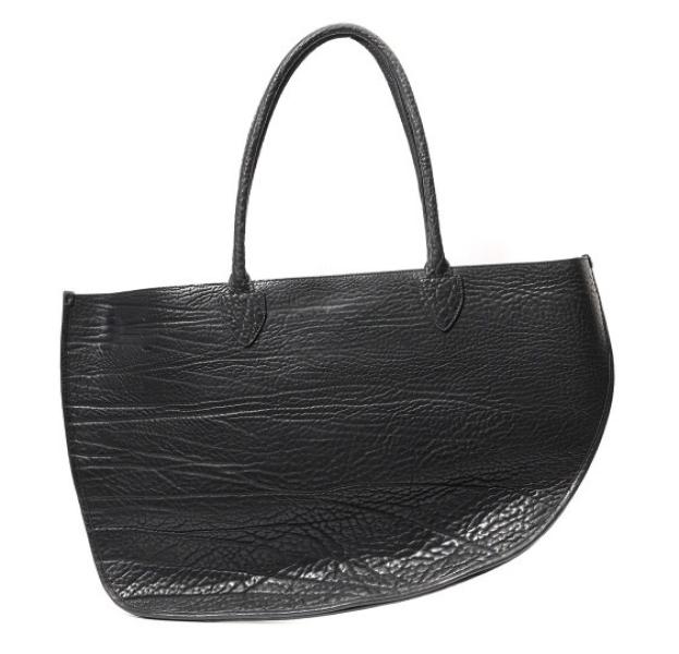 Leather tote bag