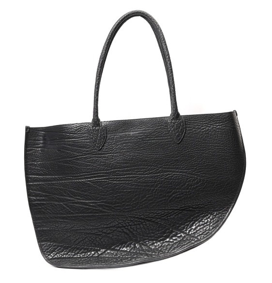 Leather tote bag
