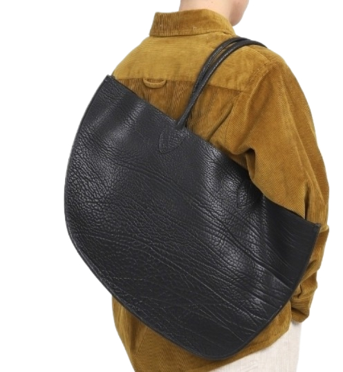 Leather tote bag
