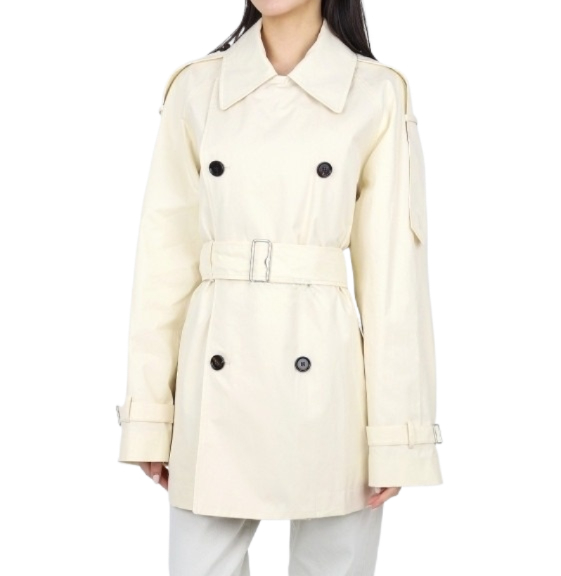 Short Gabbardine Trench Coat
