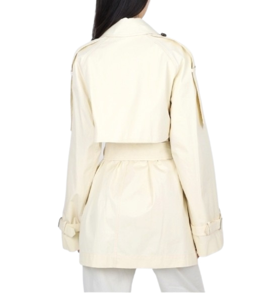 Short Gabbardine Trench Coat