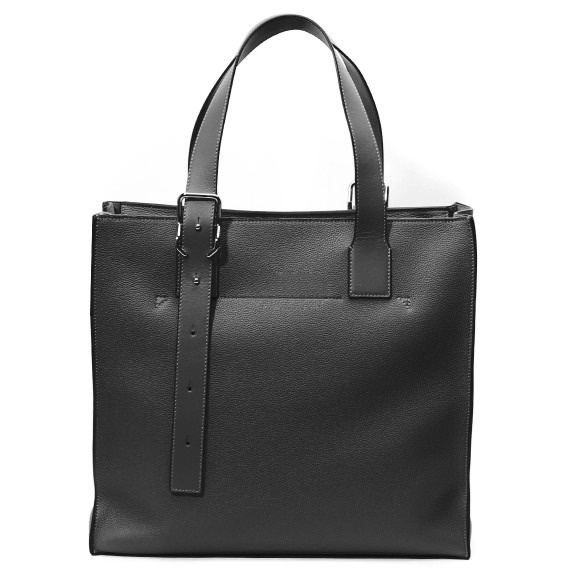 Buckle zipper tote bag