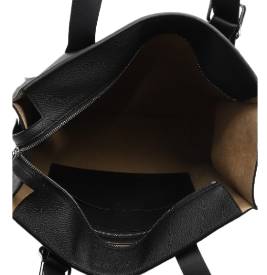 Buckle zipper tote bag