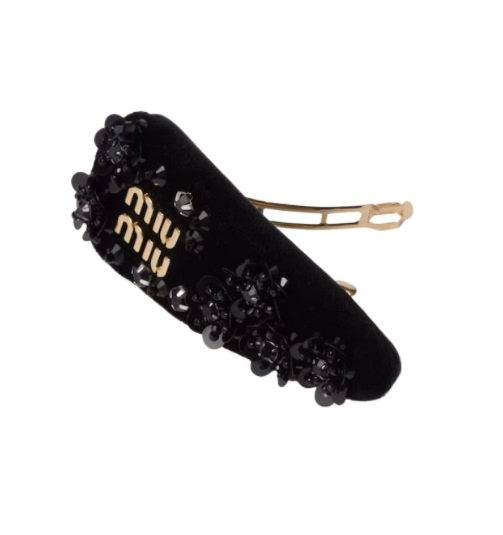 Velvet hair clip