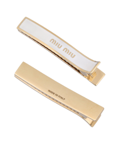 Women's Enamel Metal Hair Clip Pin - White