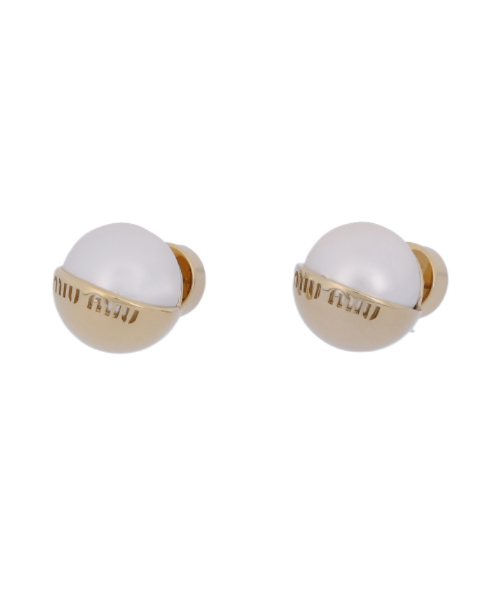Women's Pearl Earrings - White/Gold