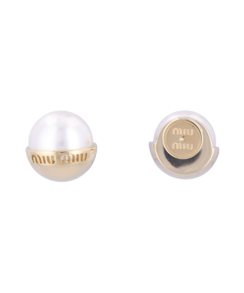 Women's Pearl Earrings - White/Gold