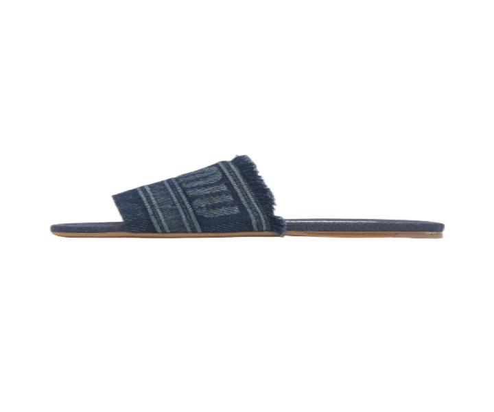 Women's Denim Slides - Blue