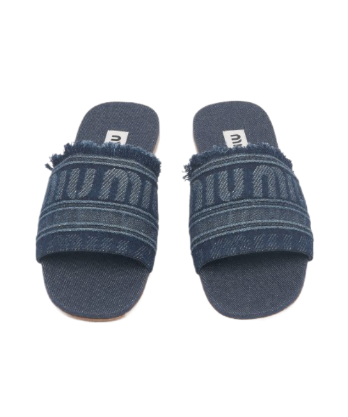 Women's Denim Slides - Blue
