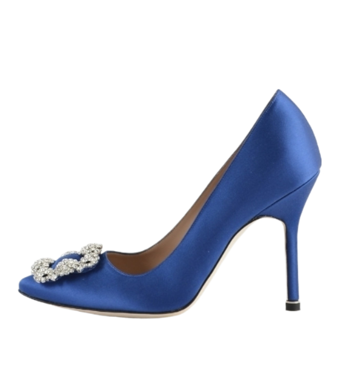 Hangkisi satin jewel buckle pumps