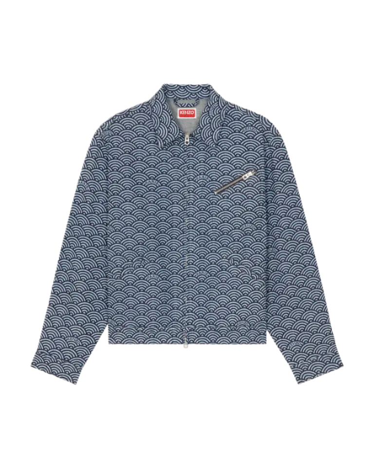 Seigaiha denim jacket