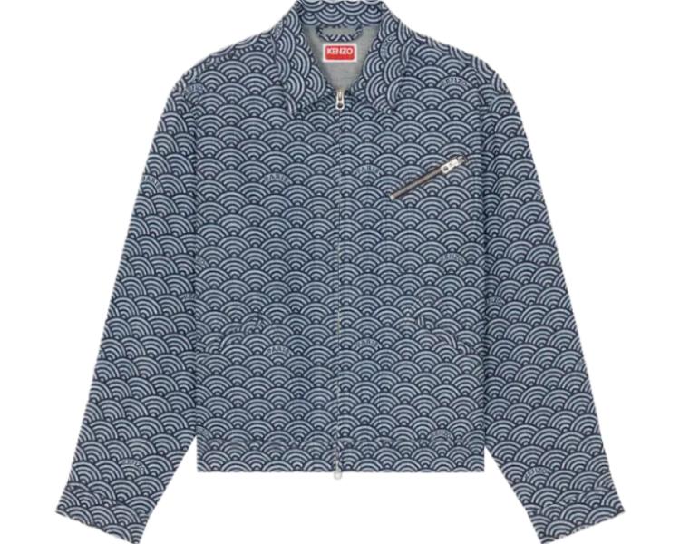 Seigaiha denim jacket