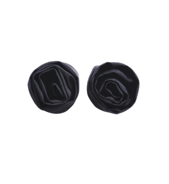 Nylon Rose Stud Earrings Set