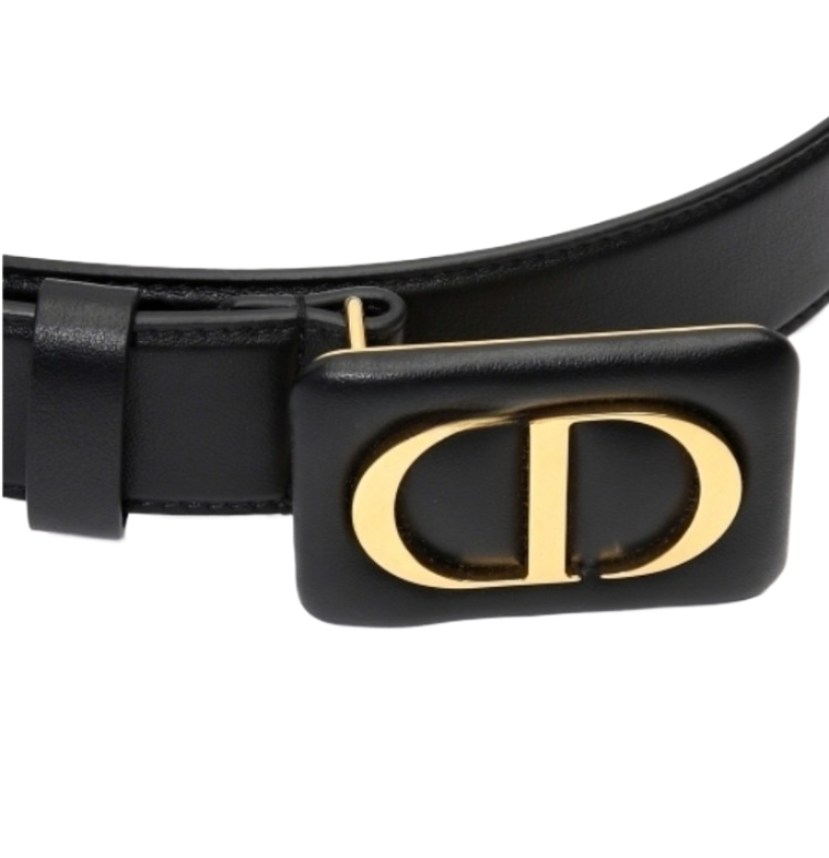 CD logo leather belt