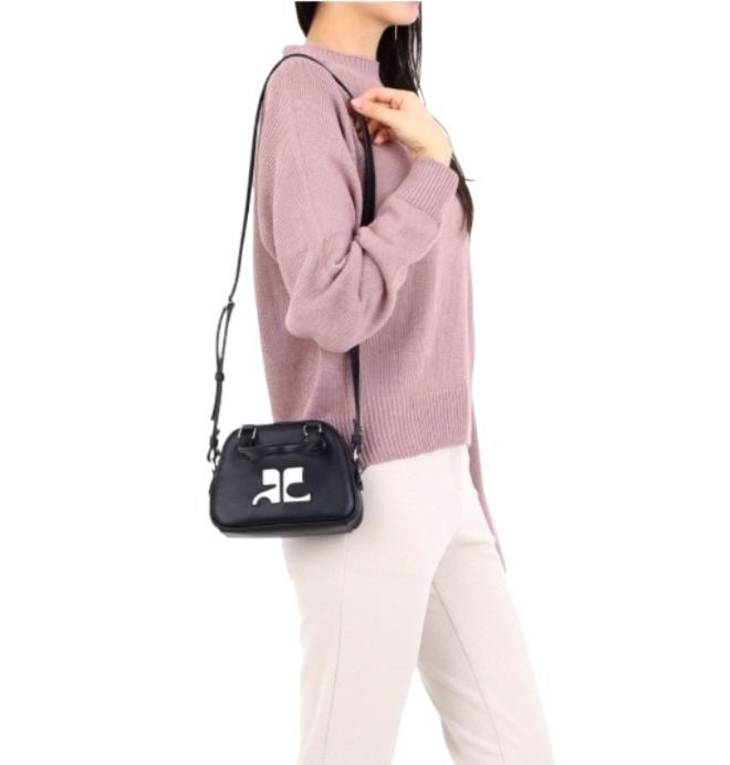 Mini leather tote bag