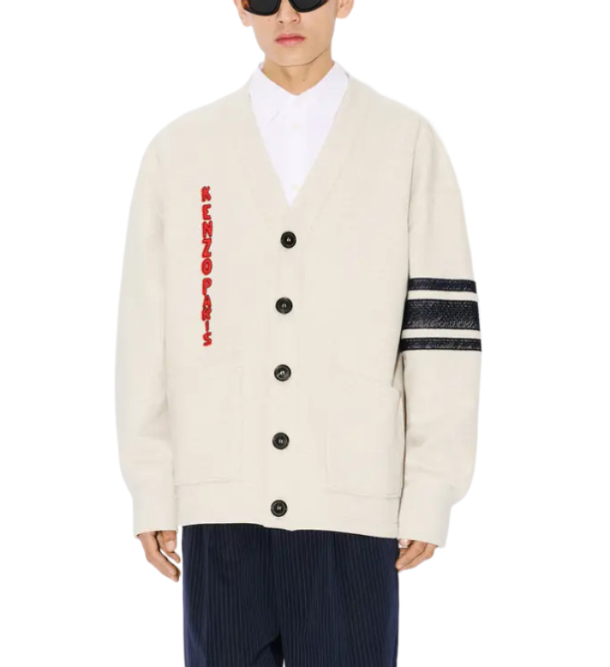 Drawn Varsity Super Oversized Embroidered Cardigan