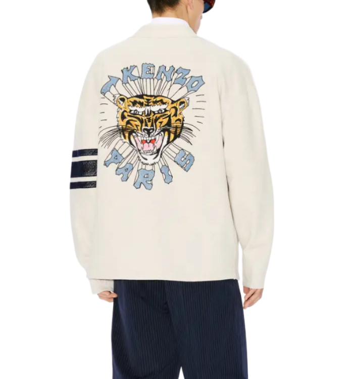 Drawn Varsity Super Oversized Embroidered Cardigan