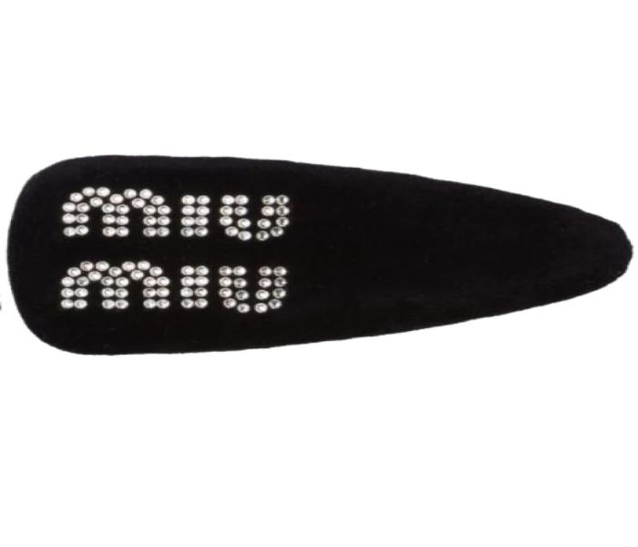 Black logo hairpin 