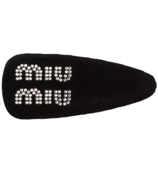 Black logo hairpin 