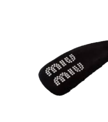 Black logo hairpin 