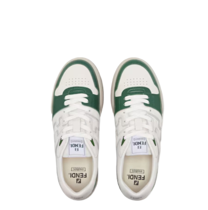 Match leather low-top sneakers