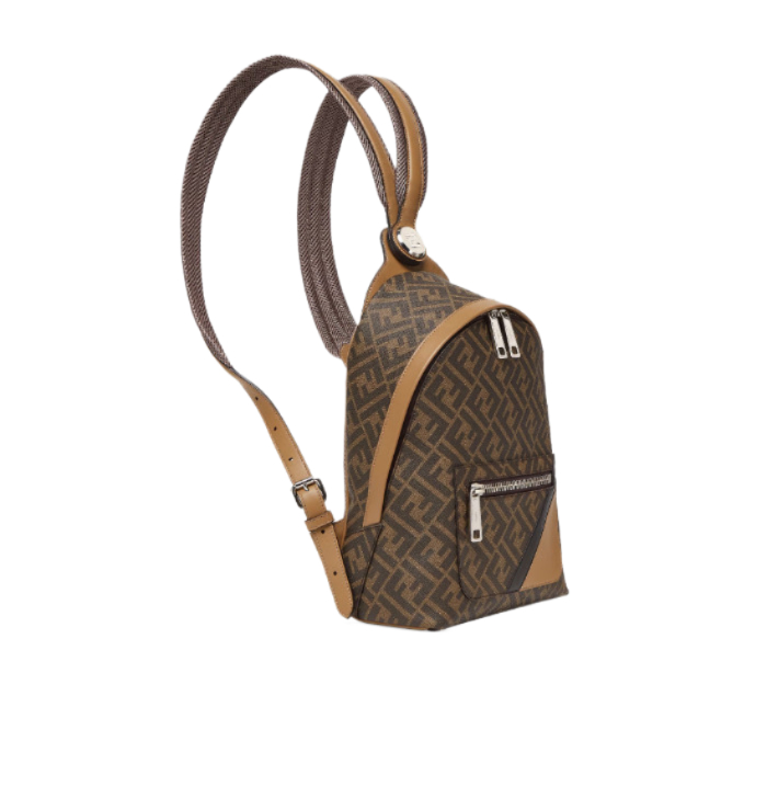 Fendi Chiodo Small Fendi Diagonal Canvas Backpack